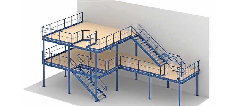 2 tier mezzanine floor