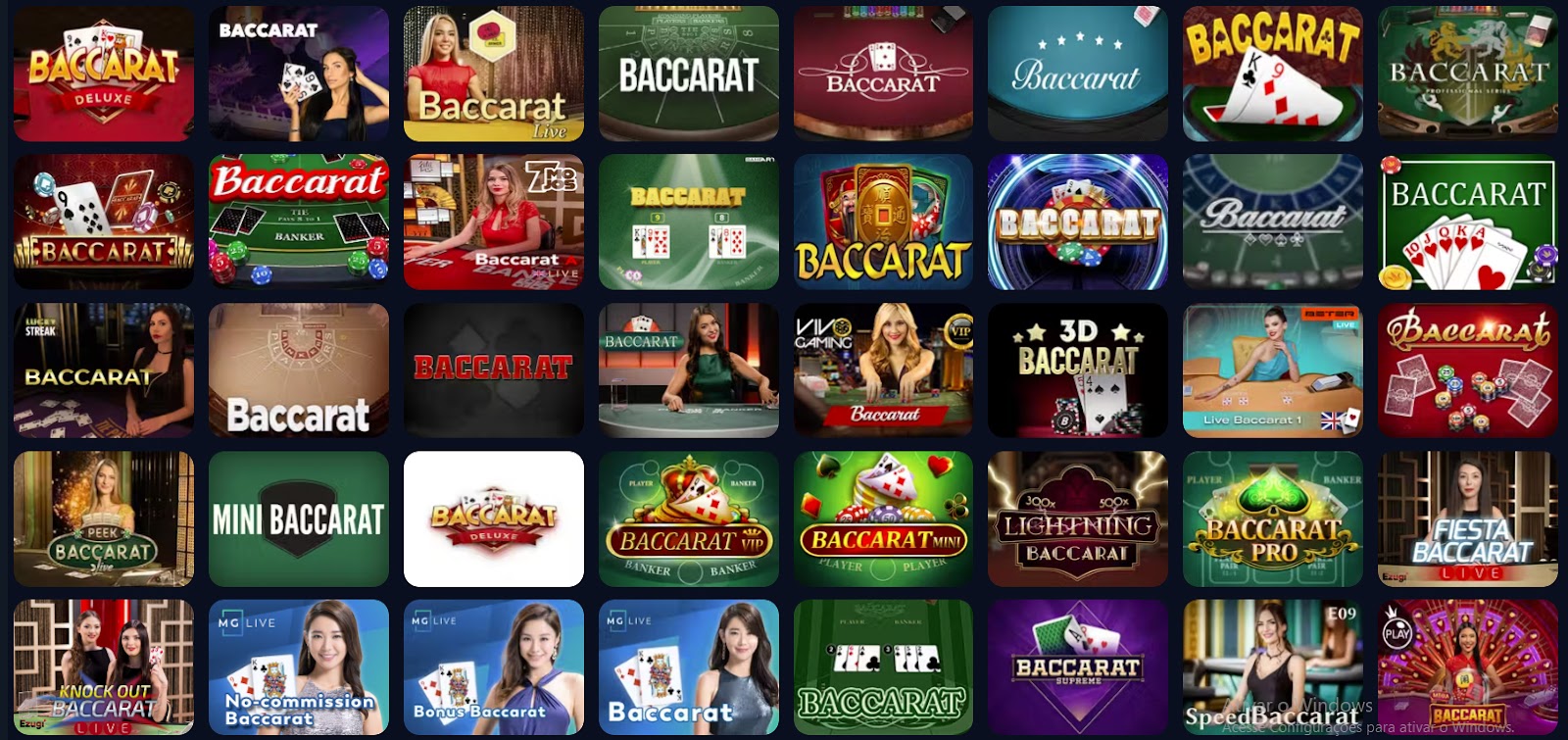 Os melhores cassinos online de Baccarat com dinheiro real