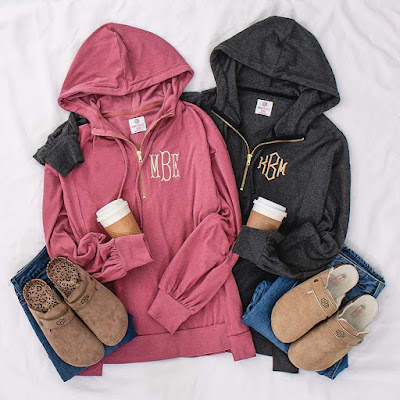 Monogrammed Hoodie & Clogs