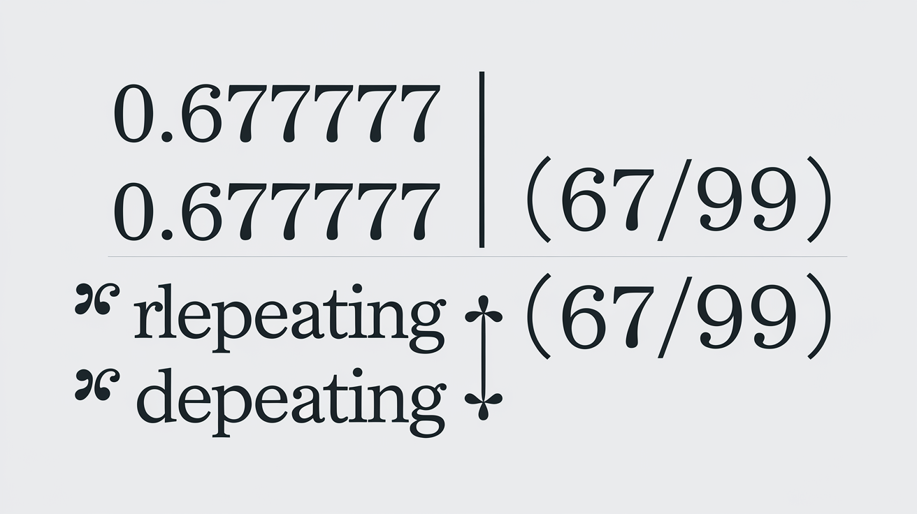 0.67777 Repeating as a Fraction