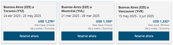 Descuento en vuelos a Estados Unidos y Canadá Por tiempo limitado