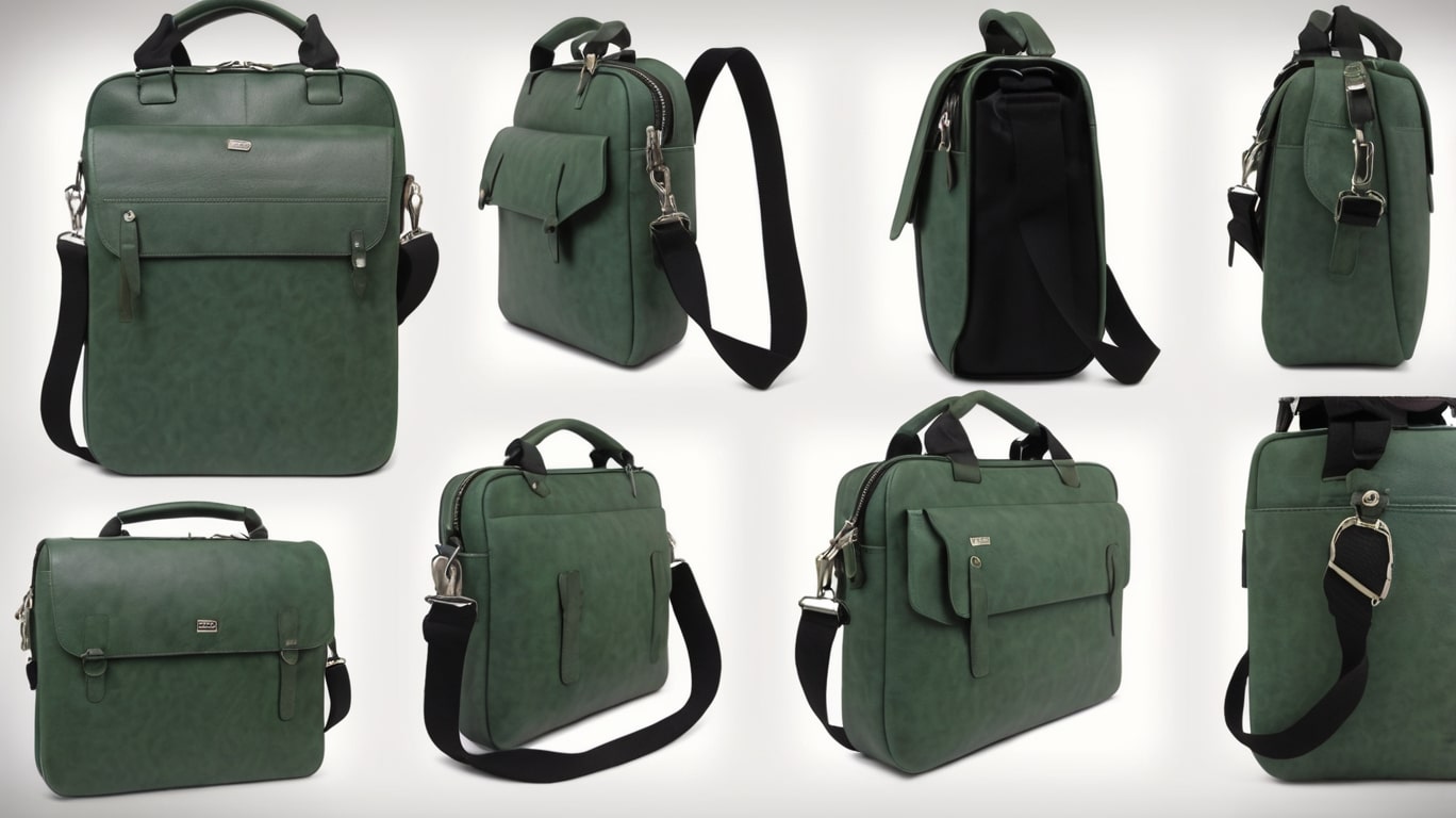 Lodon Fog Lubady Green Adjustable Strap Laptop Bag/Purse