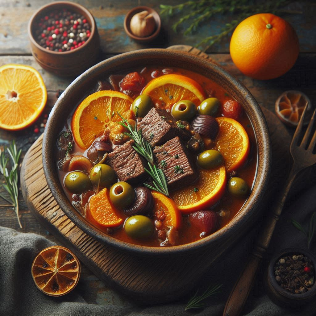 Beef Orange and Olive Stew