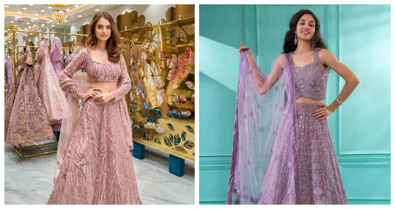 Onion Pink Lehengas