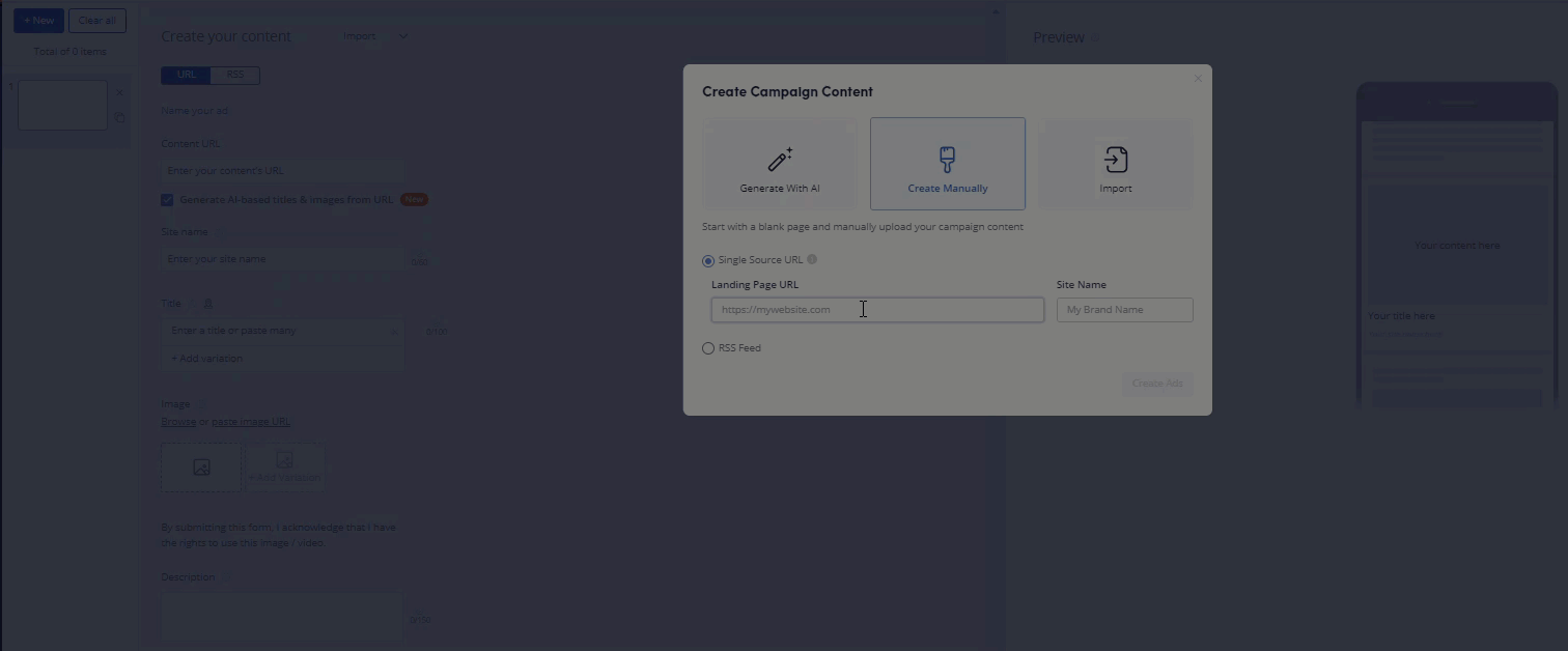 The process flow of the Outbrain AI Title Generator tool