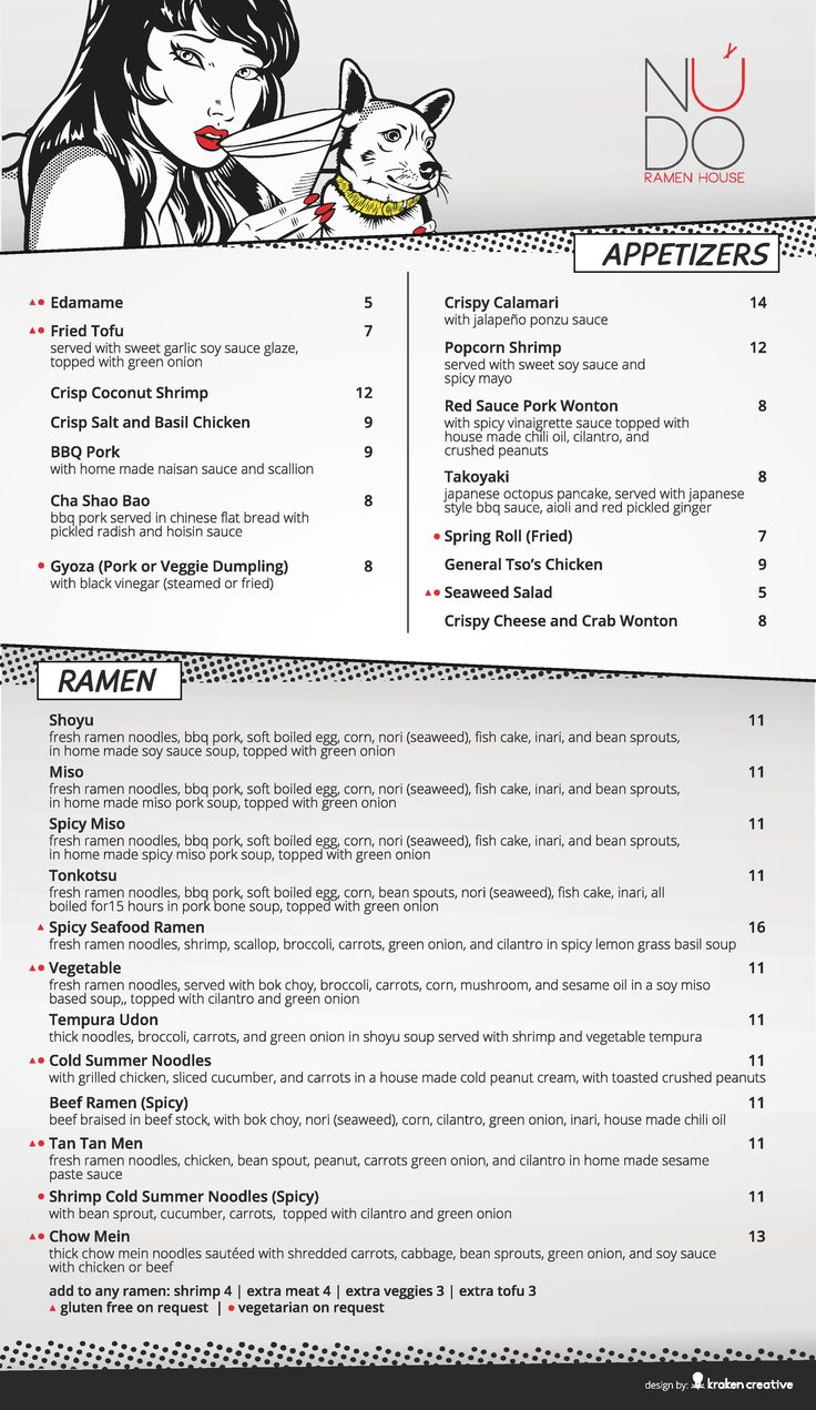 Desain menu Nudo Ramen House