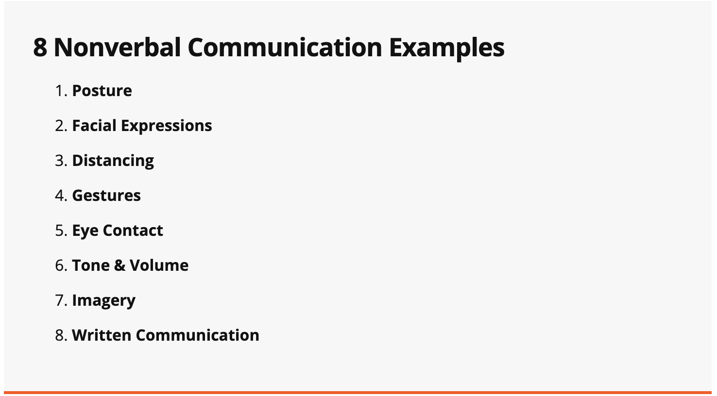 nonverbal communication examples