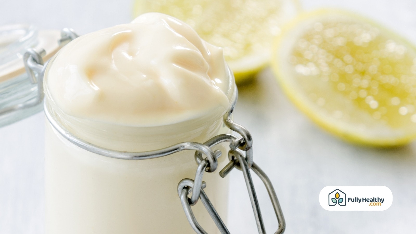 A jar of homemade mayo