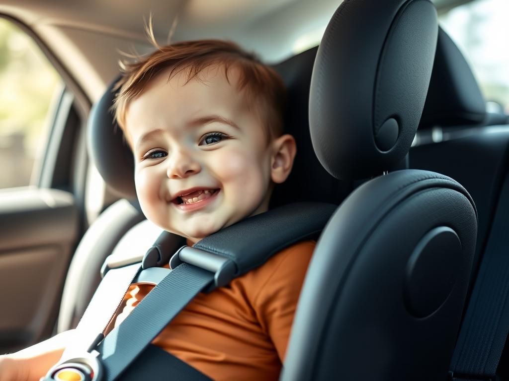 Infant in a properly installed rear-facing car seat for car seat buying guide 2025
