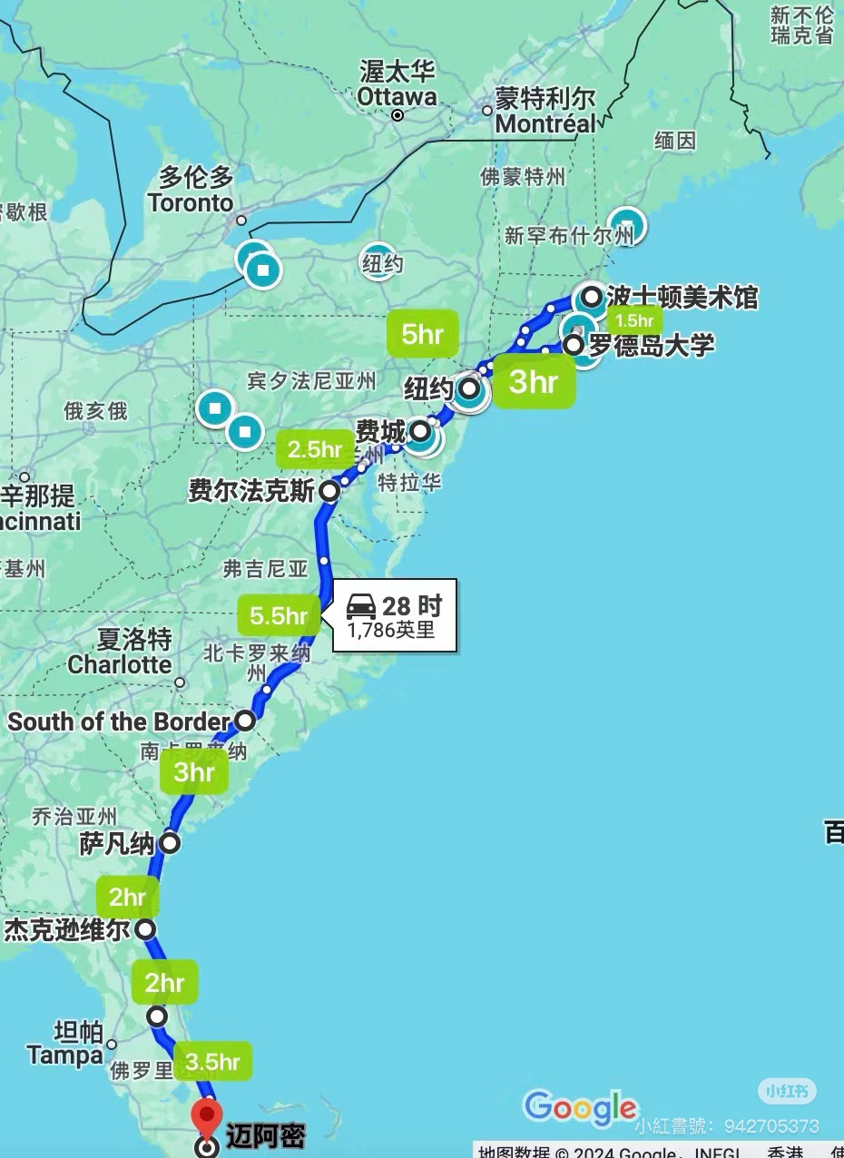 美國東岸城市介紹/旅遊規劃 （2024-2025）