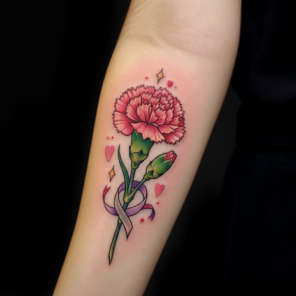 Carnation Tattoo Flower