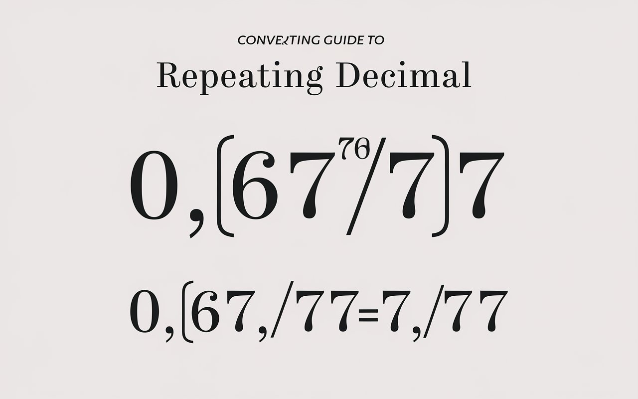 0.67777 Repeating as a Fraction