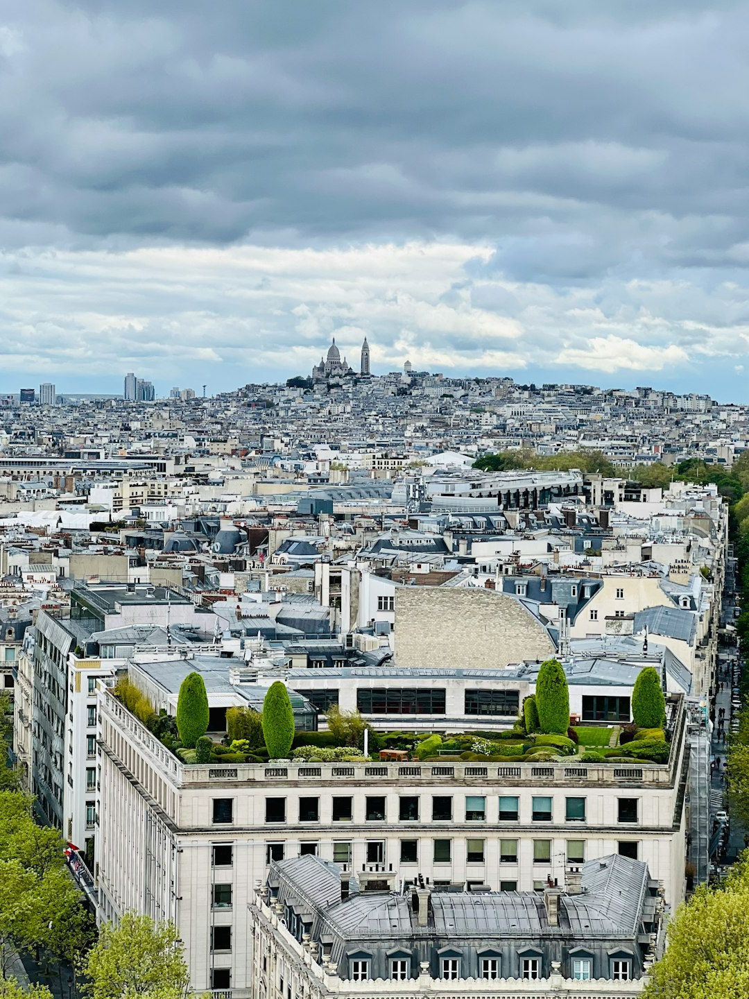 a view of a city from the top of a building