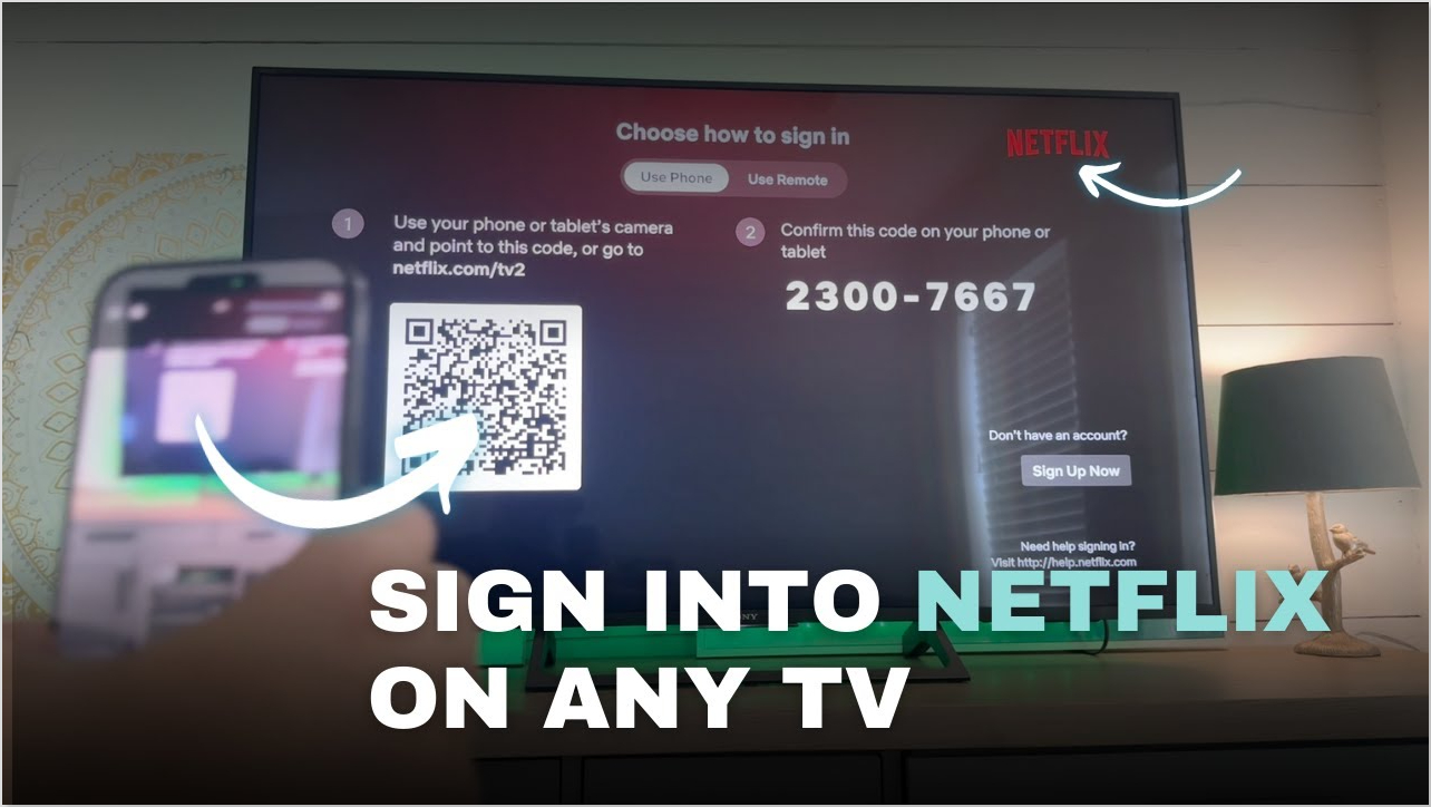 Example of Netflix using QQ code for sign up