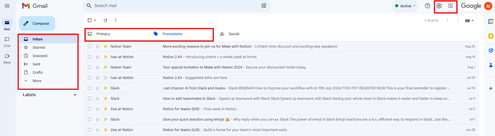 Gmail is focused on accessibility as the world's most popular email system, and the UI reflects that.  