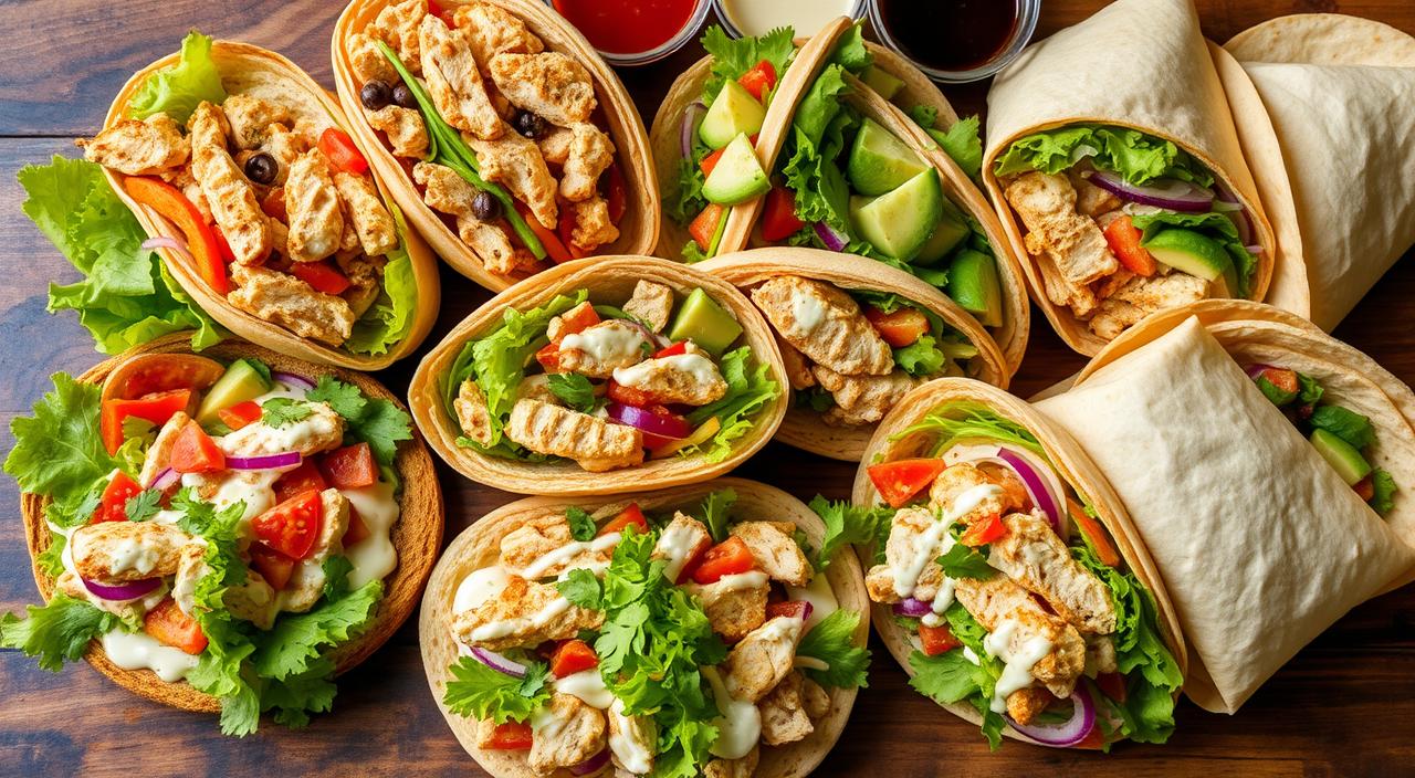 chicken sandwiches and wraps