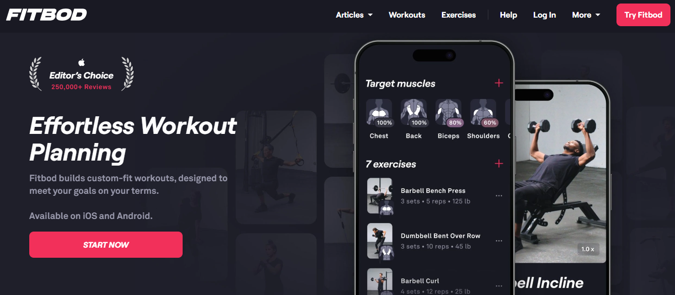 Fitbod  - Best AI Fitness Apps in 2025