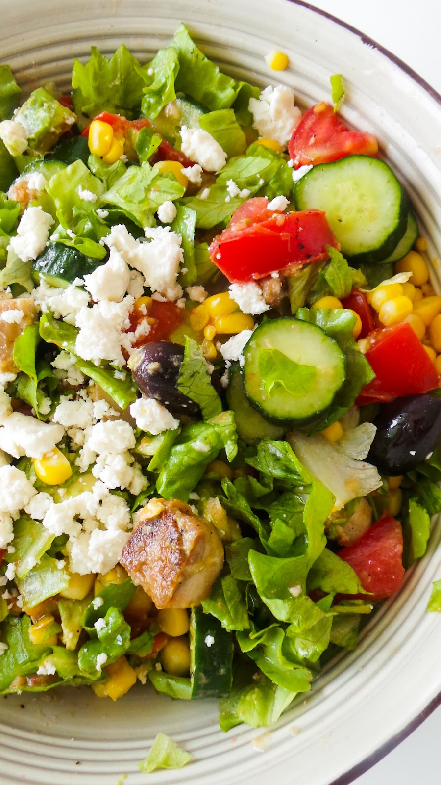 avocado corn and chicken salad