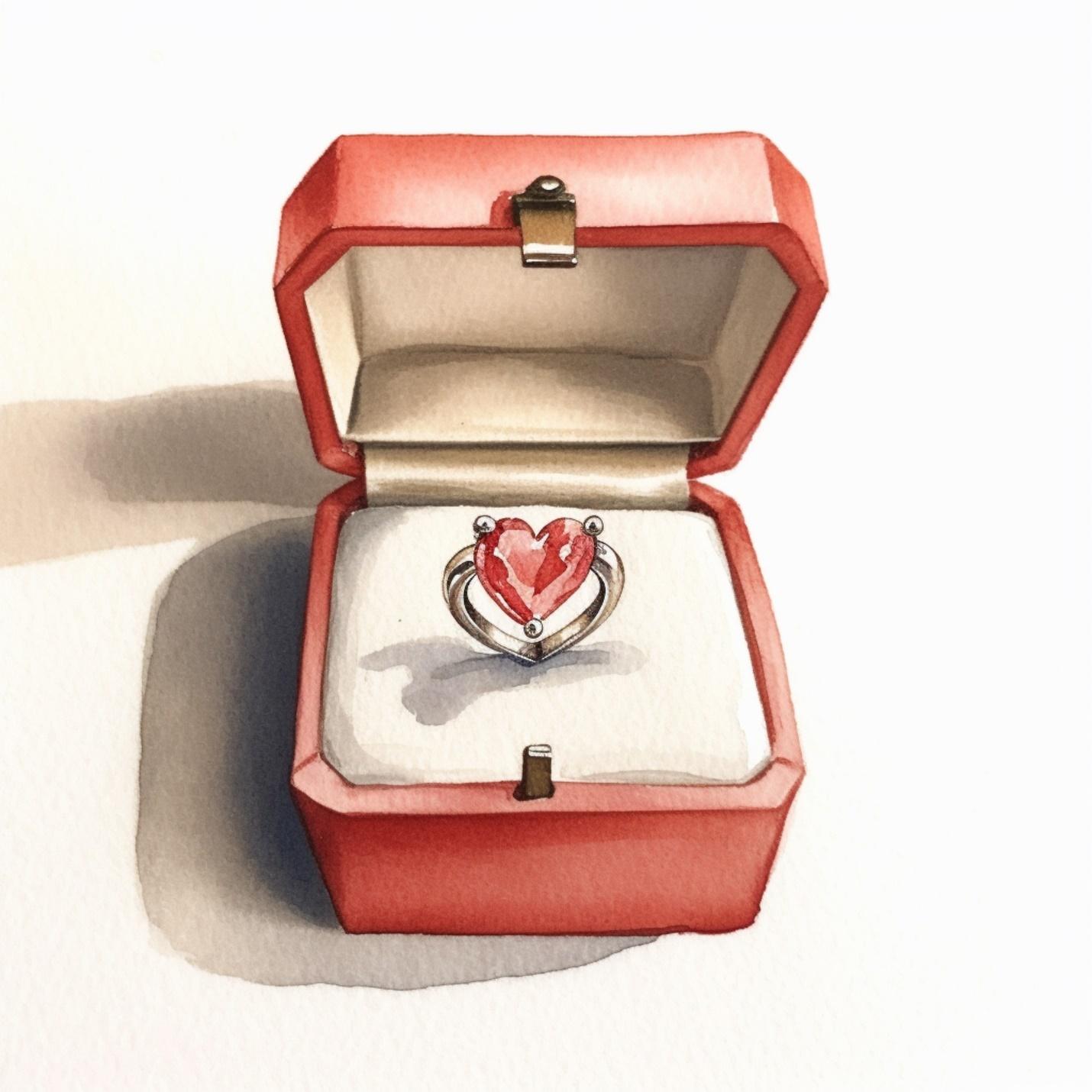 A ring in a box

Description automatically generated