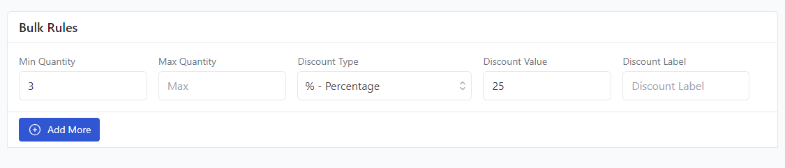 WooCommerce bulk discount rule