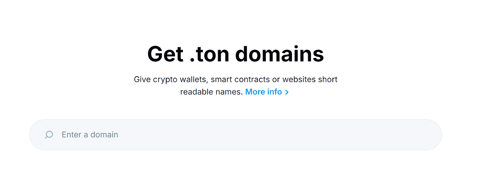 Toncoin TON domains