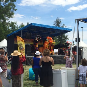 Lion dance performance at the festival.