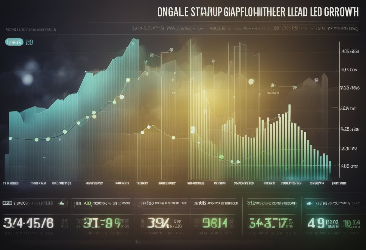 A startup's organic lead growth graph quadrupling in 90 days