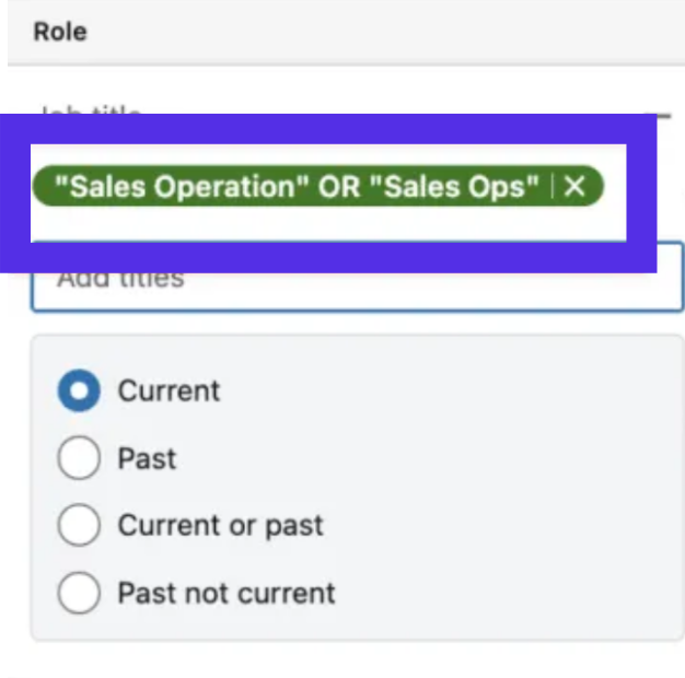 “OR’ Boolean Operator in Sales Navigator