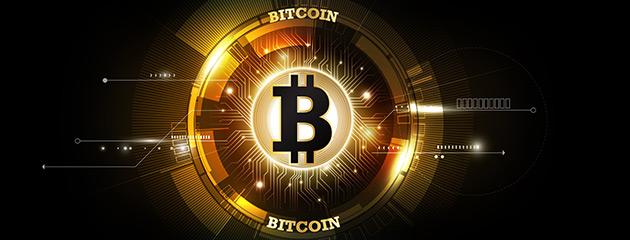 A circular logo with a bitcoin symbol

Description automatically generated