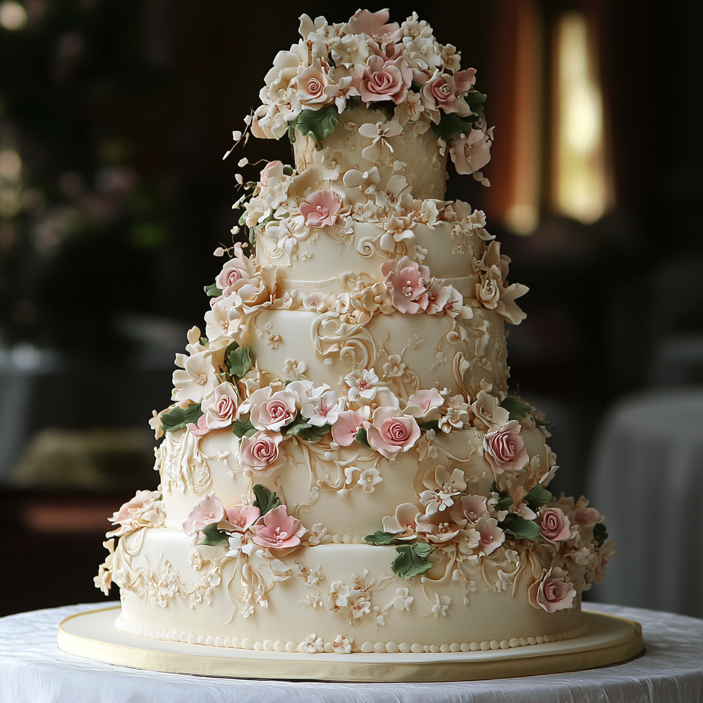 A wedding cake | Source: Midjourney