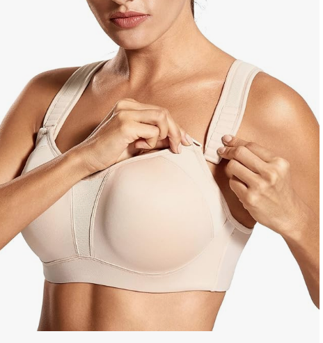 DELIMIRA Women's High Impact Full Support Contour Underwire Bounce Control Plus Size Sports Bra