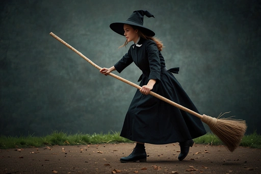 Animated GIF Balancing a Broomstick