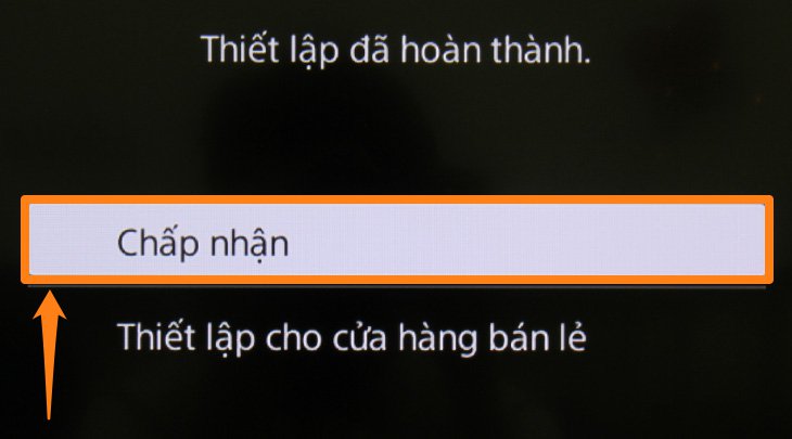 Chọn Chấp nhận