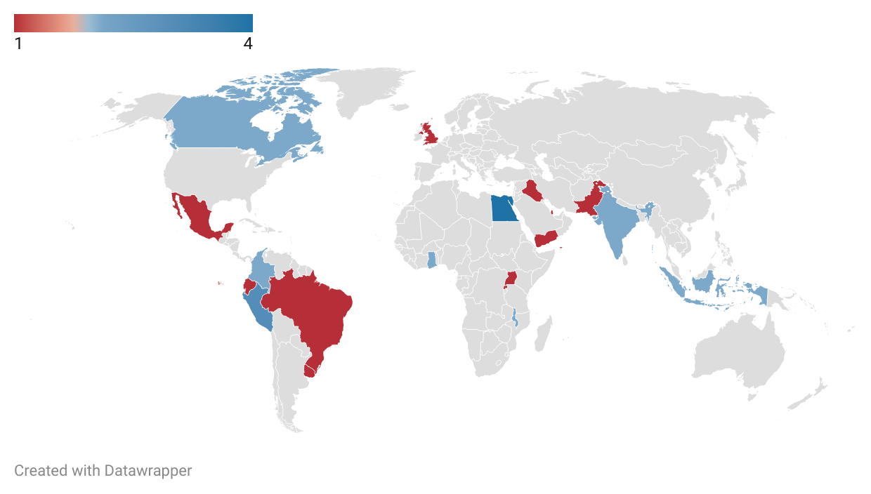 A map of the world