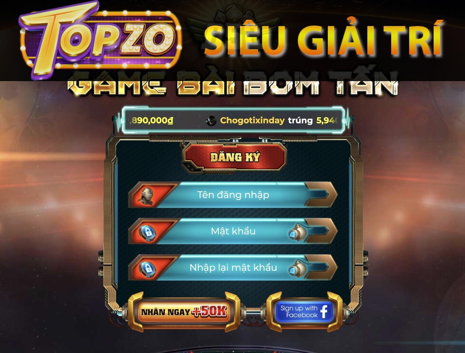 Cổng game bài đổi thưởng topzo