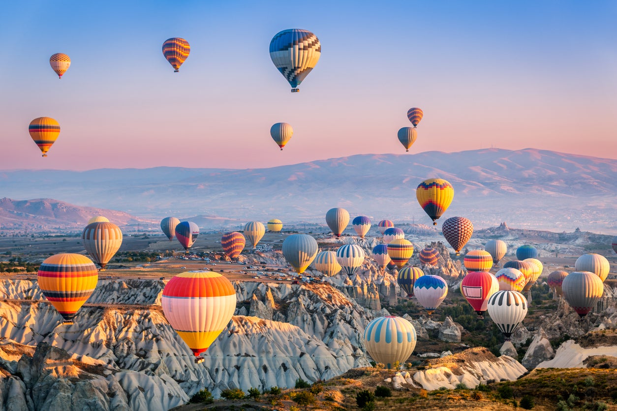 <p>Watching the fleet of hot air balloons is a Cappadocia favourite </p>