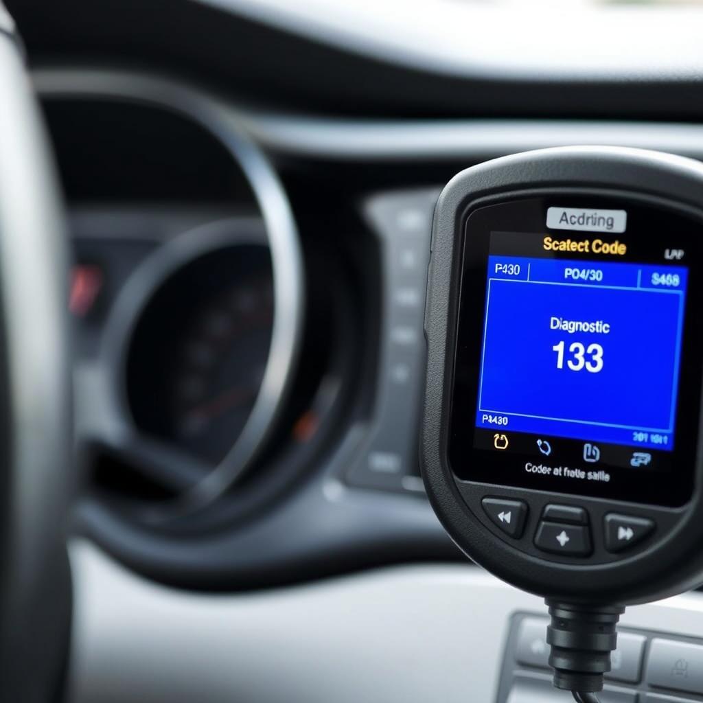 OBD-II scanner for diagnosing P0430 car code