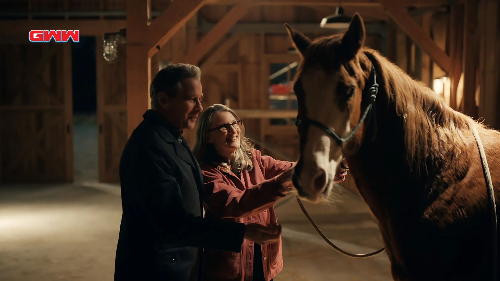 John Allen Nelson as Everett Reid and Annette O'Toole as Hope McCrea in Virgin River Season 6