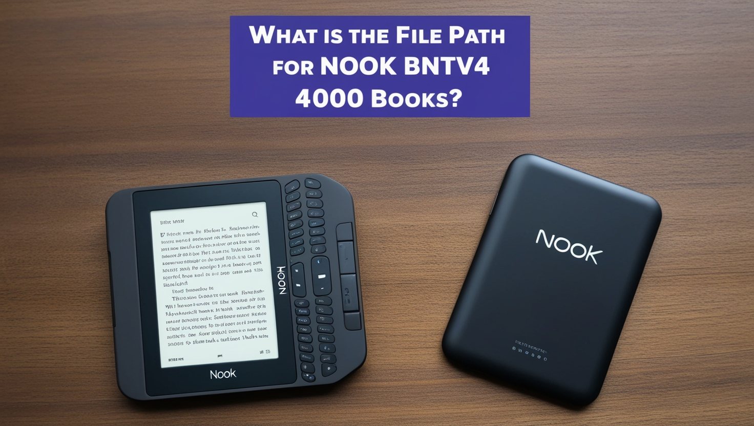 What Is File Path for NOOK BNTV4000 Books