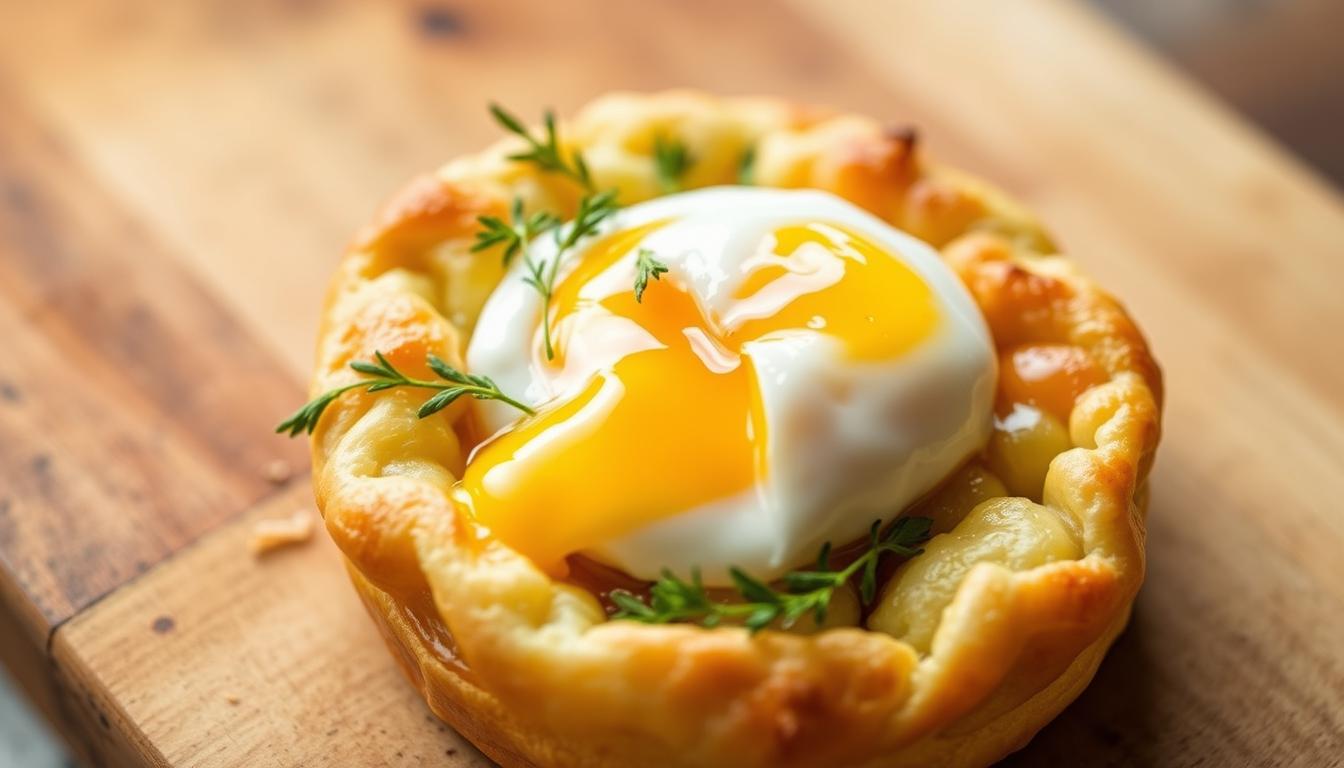 egg on puff pastry