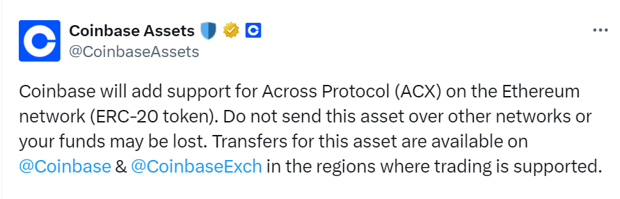 Coinbase Assets's Twitt