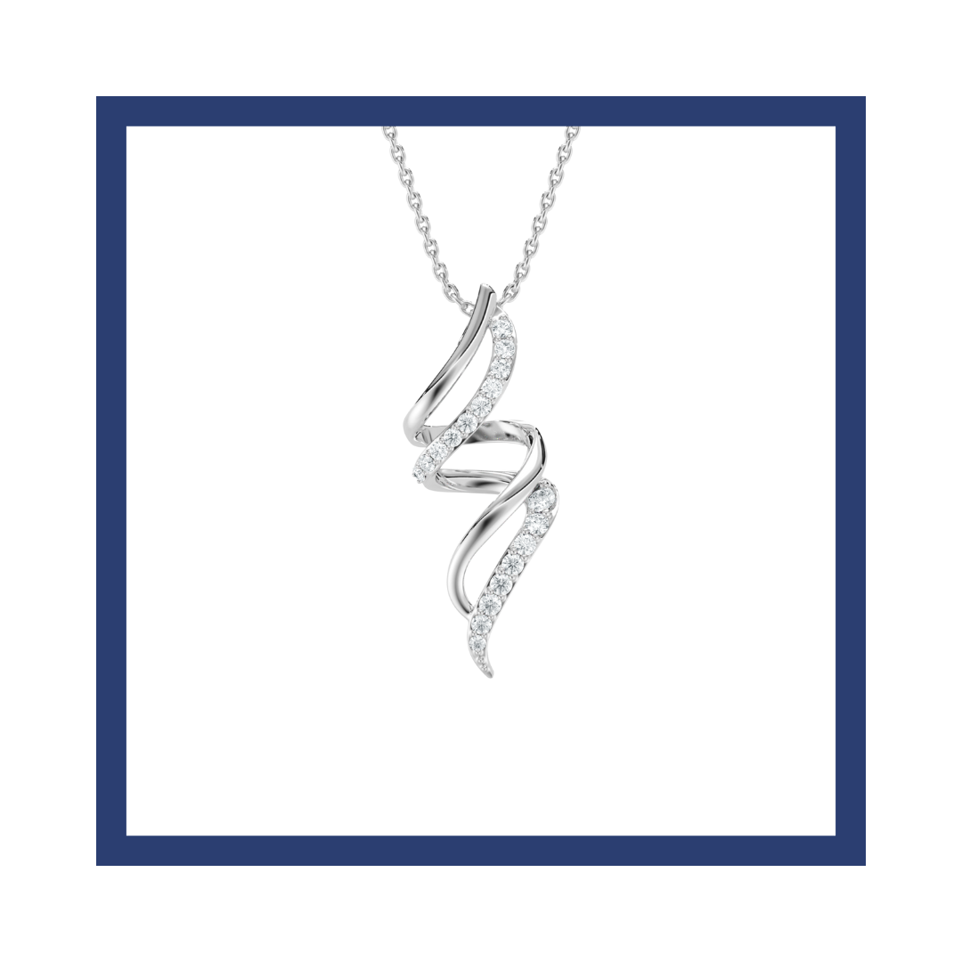 Vanity and Pride Diamond and Rose Gold Pendant for Women.