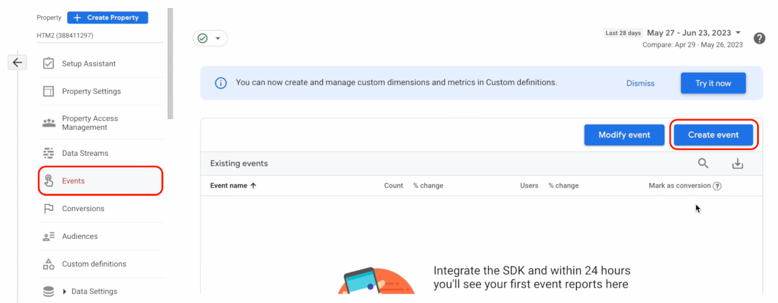 create event google analytics