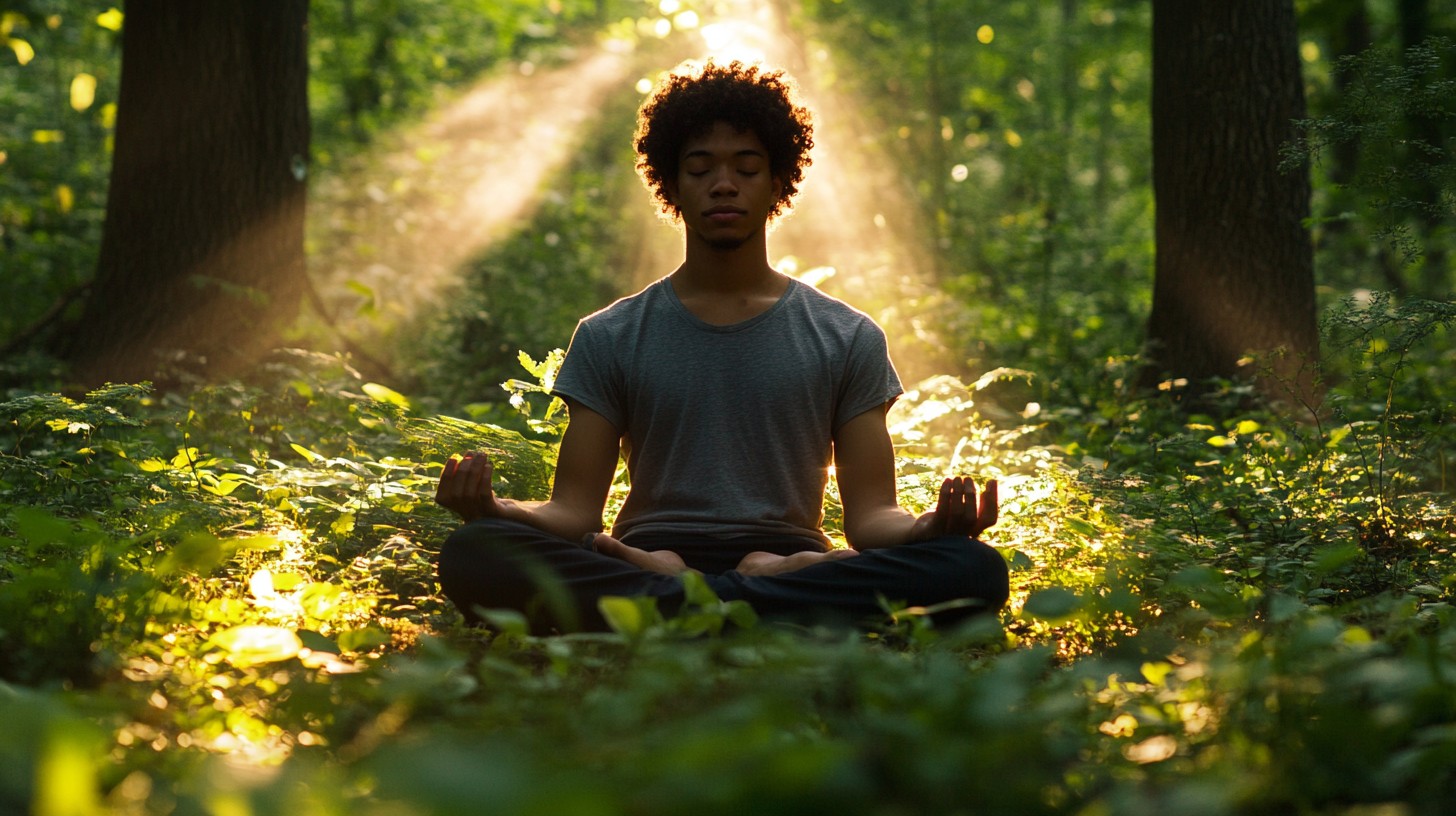 peaceful meditation can improve hair growth