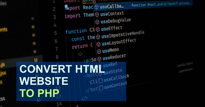 HTML to PHP website migration
