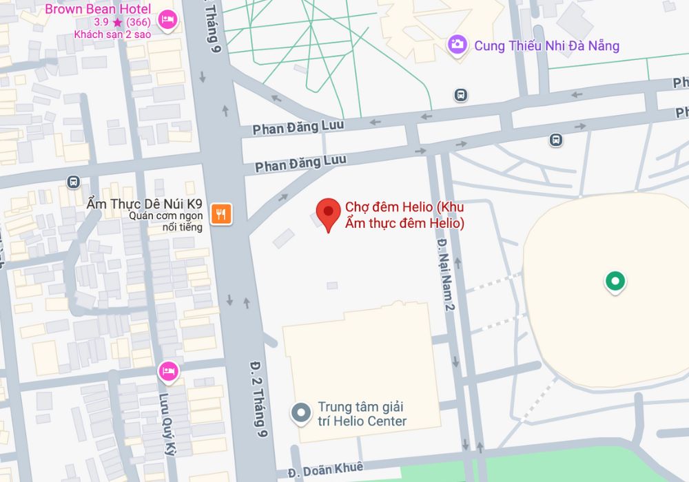 Vị trí của chợ đêm Helio trên bản đồ (Ảnh: Google Maps)