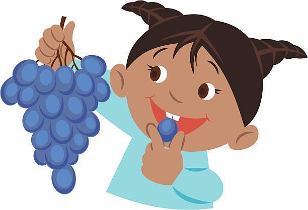 58 Girl Eating Grapes Illustrations & Clip Art - iStock