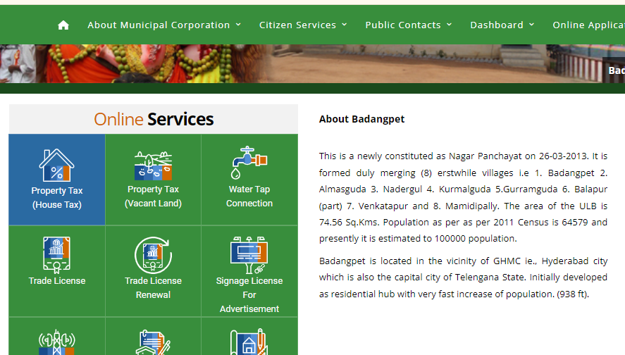 Badangpet Property tax