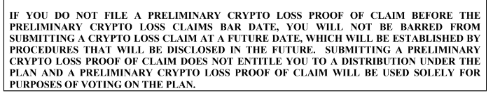 This document clarifies the rules for filing claims. 