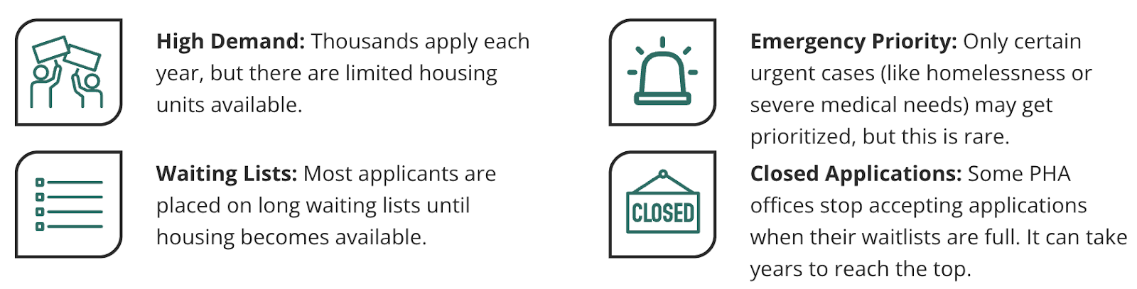 infographic on why Section 8 might be taking a long time